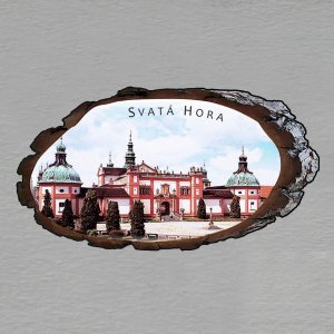 Svatá Hora - magnet kůra ovál