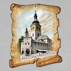 Banská Bystrica - magnet mini pergamen