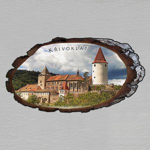 Křivoklát - Hrad 2 - magnet kůra ovál