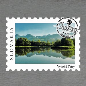 Vysoké Tatry - panorama - magnet známka