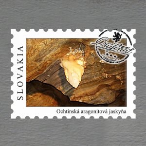 Ochtinská aragonitová jaskyňa - magnet známka