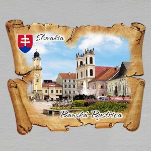 Banská Bystrica - znak - magnet pergamen