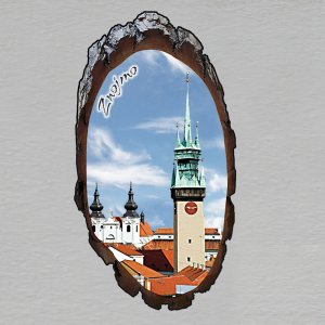 Znojmo - magnet kůra ovál