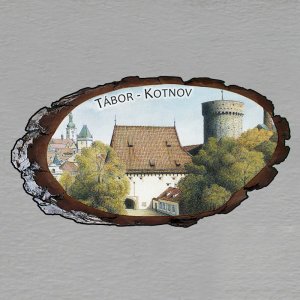 Tábor - Kotnov - magnet kůra ovál