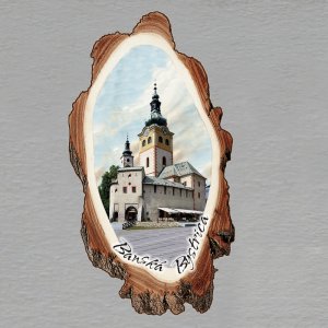 Banská Bystrica - magnet kůra dvojitý