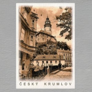 Český Krumlov 1 - magnet C6 - sépie