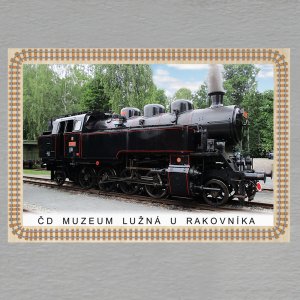 Muzeum ČD Lužná u Rakovníka - magnet C6 rám koleje