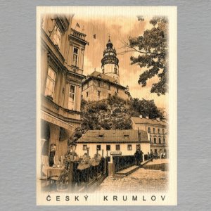 Český Krumlov 1 - pohled C6 - sépie