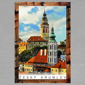 Český Krumlov 5 - magnet C6 rám