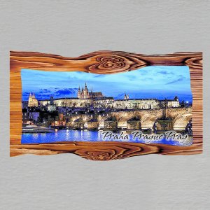 Praha - Hradčany - magnet prkno dvojitý