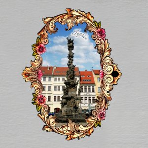 Teplice - sloup - magnet rám ornament