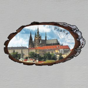 Praha - Hradčany - magnet kůra ovál