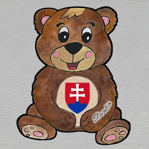 Slovakia - znak - magnet medvěd