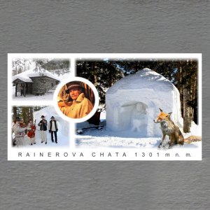 Rainerova chata - liška - magnet DL koláž