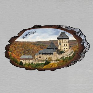 Karlštejn - magnet kůra ovál