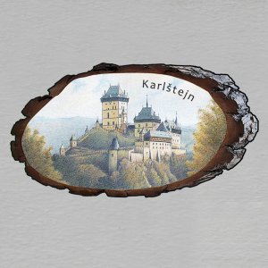 Karlštejn - Hrad - magnet kůra ovál