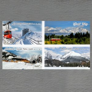 Hrebienok - Vysoké Tatry - Lomnický štít - Štrbské pleso -  magnet DL koláž