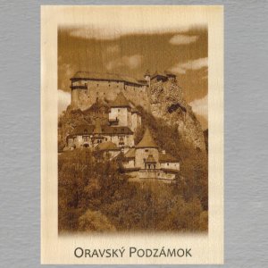 Oravský hrad - 1 - pohled C6 - sépie