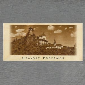 Oravský hrad - pohled DL - sépie