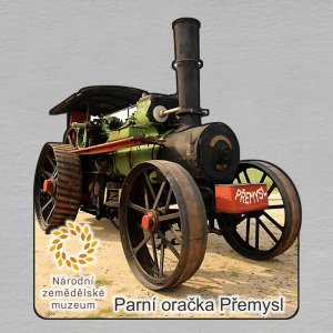 Národní zemědělské muzeum  - Čáslav - Parní oračka Přemysl - magnet 6,5cm