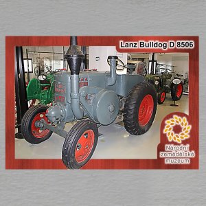 Národní zemědělské muzeum  - Čáslav - Lanz Bulldog D 8506 - magnet C6 dvojitý