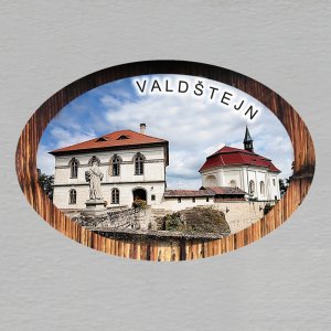 Valdštejn - magnet ovál rám