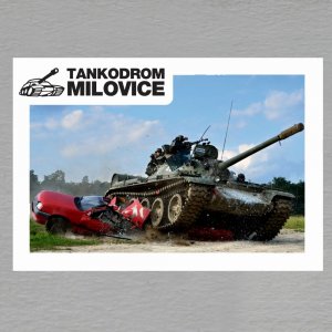 Milovice - Tankodrom - tank - magnet C6 dvojitý