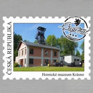 Hornické muzeum Krásno - magnet známka