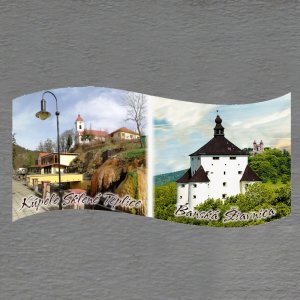 Sklené Teplice - Kúpele - Banská Štiavnica - magnet vlnka koláž