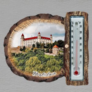 Bratislava - magnet s teploměrem - kůra