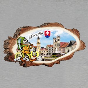 Banská Bystrica - Slovakia - permoník - znak - magnet kůra dvojitý