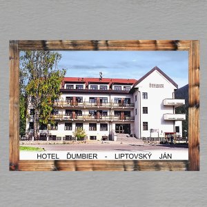 Liptovský Ján - Hotel Ďumbier - magnet C6 rám dvojitý