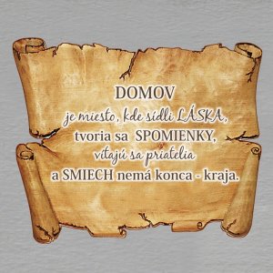 Domov je miesto .... - magnet pergamen