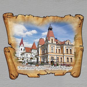 Trenčianske Teplice - Hotel Margit - magnet mini pergamen