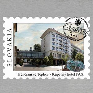 Trenčianske Teplice - Hotel PAX - žába - magnet známka