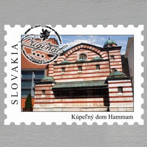 Trenčianske Teplice - Kúpelný dom Hammam - magnet známka