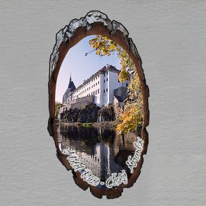 Hotel Růže - Český Krumlov - magnet kůra ovál