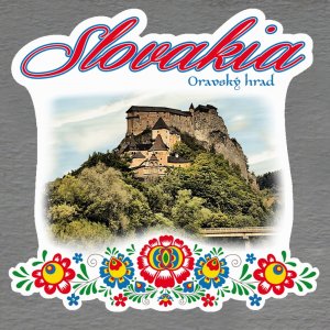 Oravský hrad - magnet Slovakia výšivka