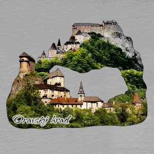 Oravský hrad - magnet prořez