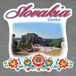 Devín - magnet Slovakia výšivka