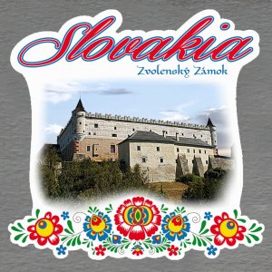 Zvolenský zámok - magnet Slovakia výšivka