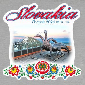 Chopok - drak - magnet Slovakia výšivka