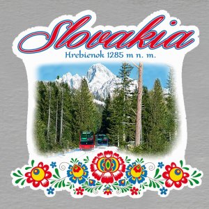 Hrebienok - lanovky - magnet Slovakia výšivka