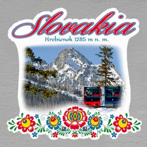 Hrebienok - lanovky - magnet Slovakia výšivka