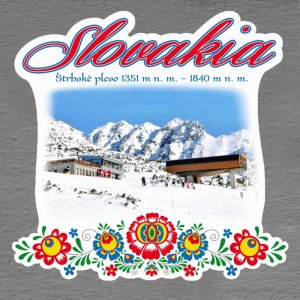 Štrbské pleso - magnet Slovakia výšivka