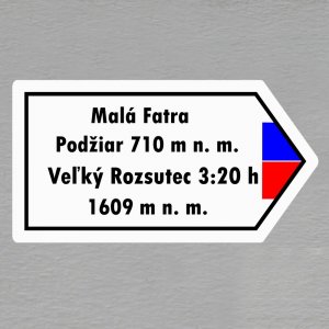 Malá Fatra - Podžiar - Vel'ký Rozsutec - magnet šipka