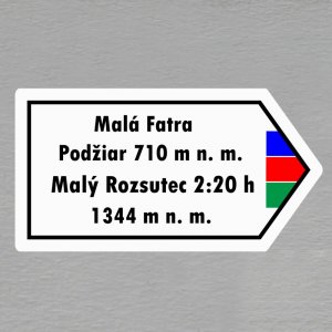 Malá Fatra - Podžiar - Malý Rozsutec - magnet šipka