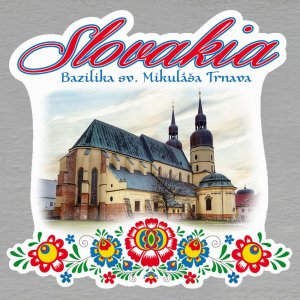 Trnava - Bazilika sv. Mikuláše - magnet Slovakia výšivka