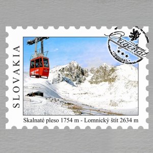 Skalnaté pleso - Lomnický štít - magnet známka