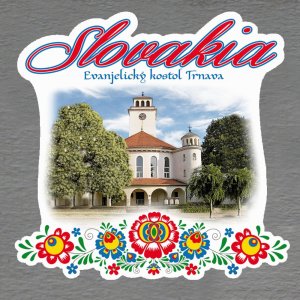 Evanjelický kostol Trnava - magnet Slovakia výšivka